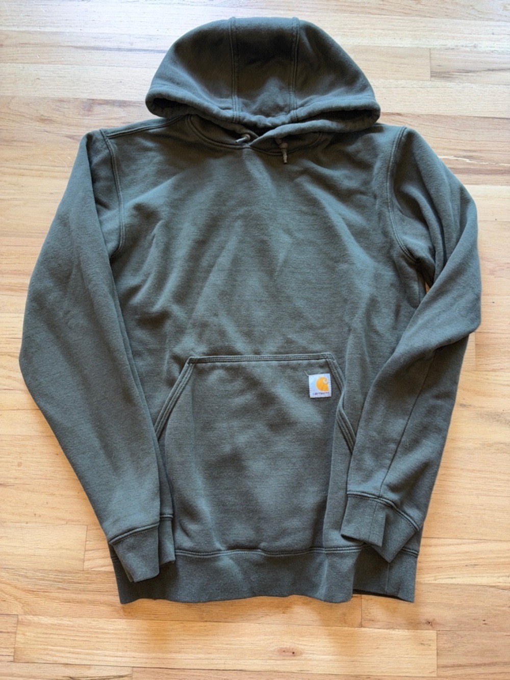 Carhartt Olive Green Crewneck Hooded Sweatshirt